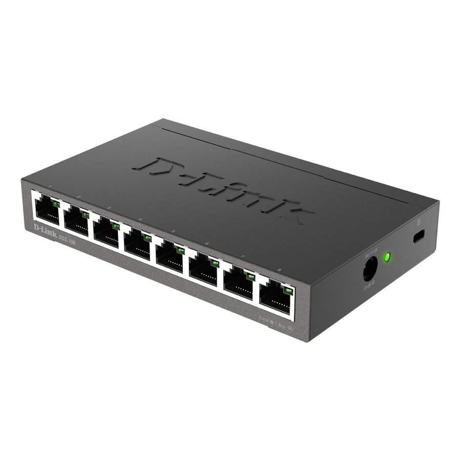 D-Link DGS-108 8-Port Gigabit Unmanaged Desktop Switch 1
