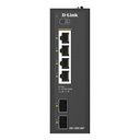 D-Link DIS-100G-06P Industrial 4-Port 1G PoE+ + 2-Port 1G SF 1
