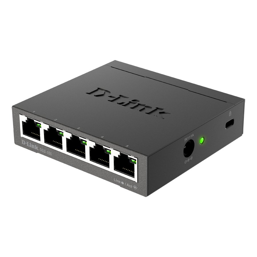 D-Link DGS-105 5-Port Gigabit Unmanaged Desktop Switch 1