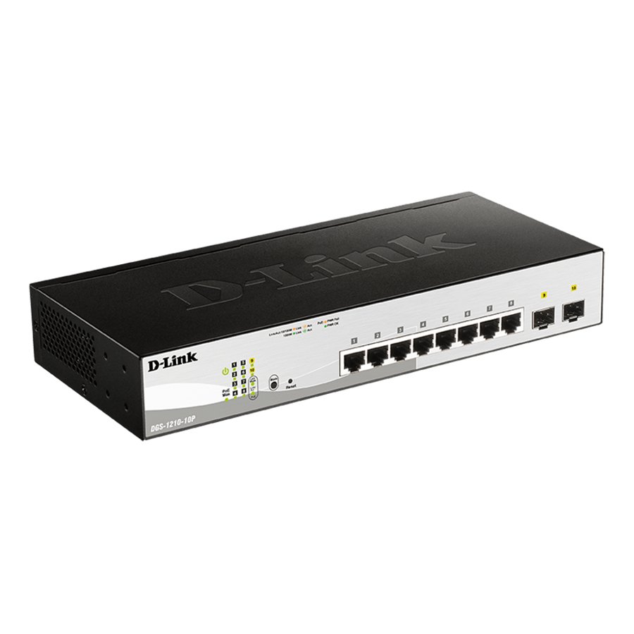 D-Link DGS-1210-10P 10-Port Gigabit Smart Managed PoE Switch 1