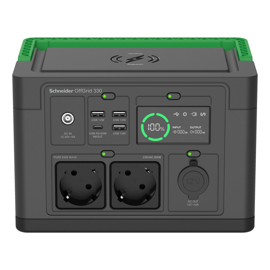 Schneider OffGrid Portable Power Station 330, 230V, 332Wh Li 1