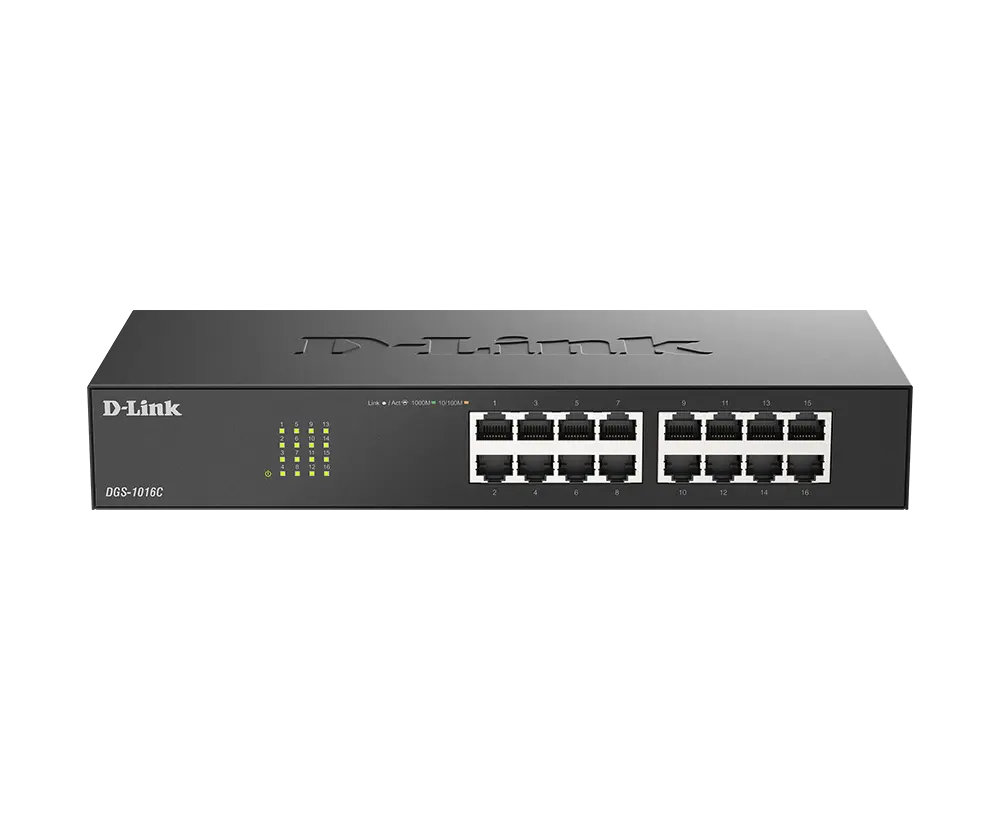 D-Link DGS-1016C D-Link 16/24-Port 10/100/1000 Mbps Unmanaged Switch