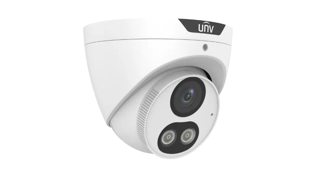 Uniview 5MP ColorHunter Fixed Warm Light Turret Network Camera Built-in mic