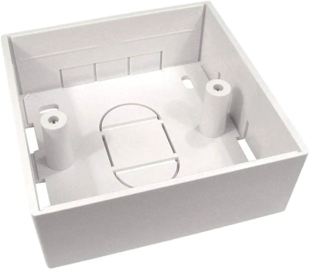 D-Link Back Box For Single & Dual Faceplate,86x86x32mm, Square - White