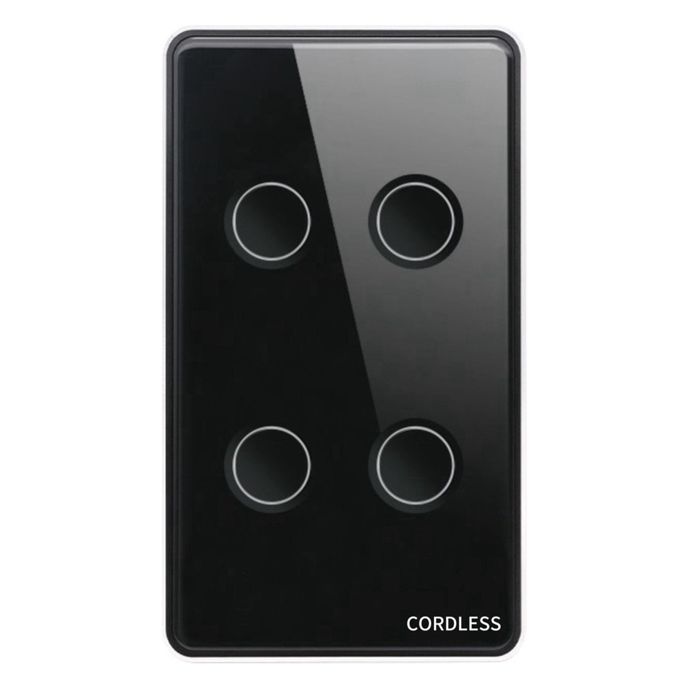 Cordless CL-04G Smart Touch Wall Switch 4-Gang (Groove), Wi-Fi