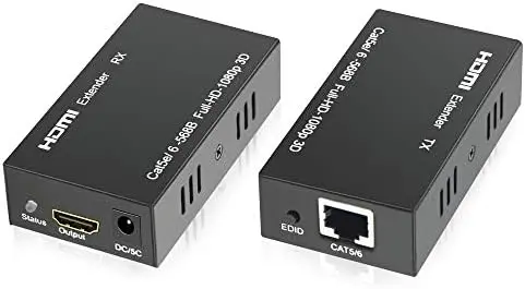 Extender 60M HD 1080P HDMI Extender With Cat6 Ethernet Cable