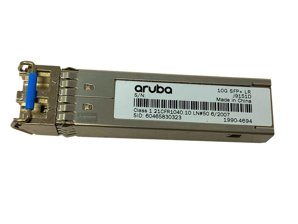 HP Aruba 10G SFP+ LC LR 10KM SMF XCVR Single Mode