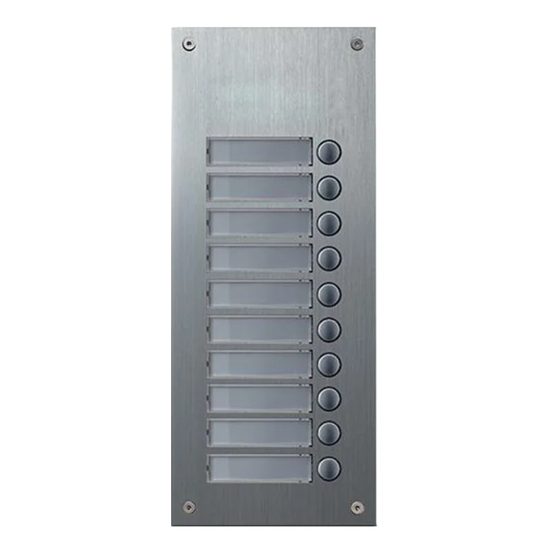 10 Buttons Audio Outdoor Aluminum Slave Panel