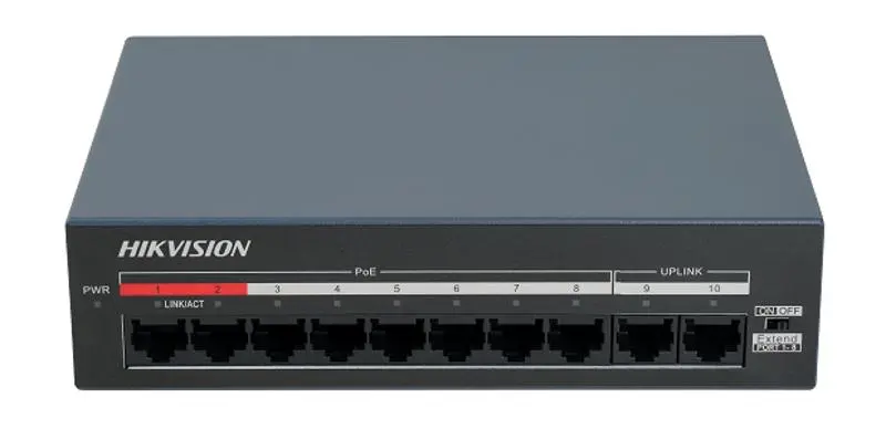 Hikvision 8 Port Fast Ethernet Unmanaged POE Switch