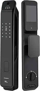 NGTECO Smart lock with 4GHz Wi-Fi, Doorbell function, Power Supply,Fingerprint ,Face,Palm Vein,Card, Pincode