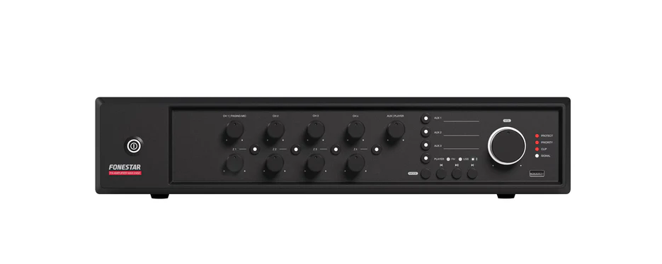 Fonestar MAX-240Z 4-Zone 240W Mixer Amplifier with FM & USB Media Player