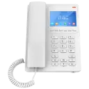 Grandstream Compact Hotel IP Phone - 2 SIP Accounts - 2 Lines - 1x Ethernet 10/100 PoE - 480x320 (3.5") Color LCD - No PSU - (White)