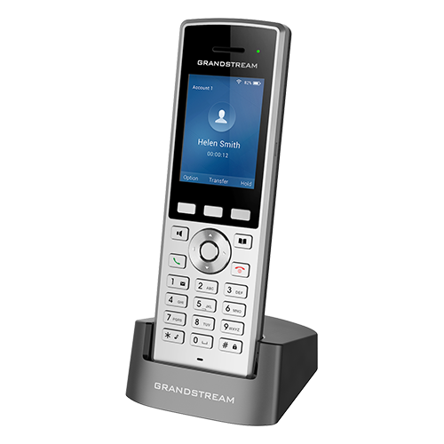 Grandstream Wi-Fi IP Phone - 2 SIP Accounts - 2 Lines - 240x320 (2.4") LCD - 2000mAh Li-ion Battery - 5V/1A Micro - USB PSU