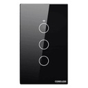 Cordless CL-03G Smart Touch Wall Switch - 3-Gang - Wireless App Control - LED Compatible - Tuya App - Google Assistant