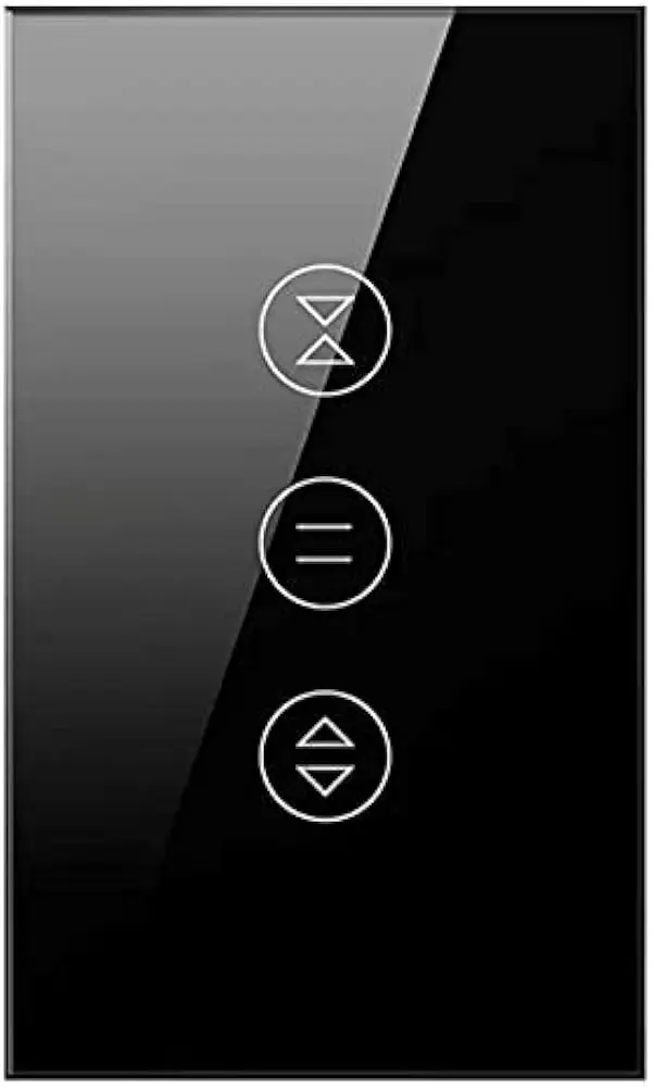 AVATTO SHUTTER SWITCH SINGLE FLAT ZIGBEE (BLACK) 