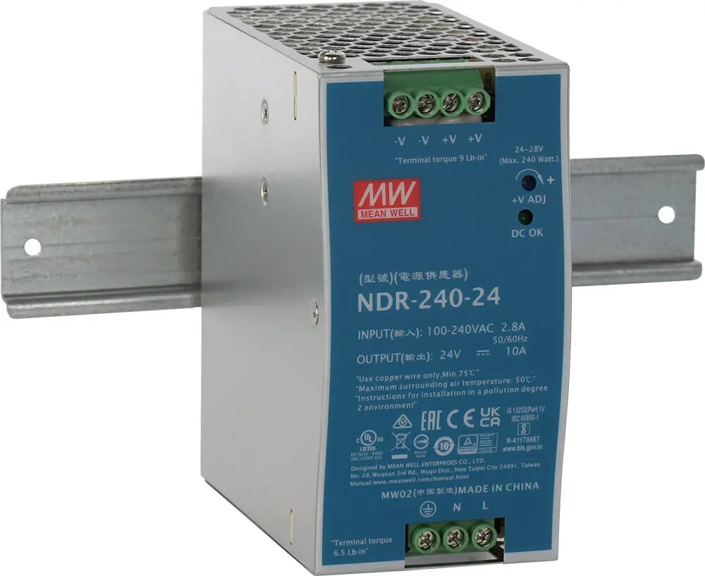 Mean Well 240W Single Output Industrial DIN RAIL