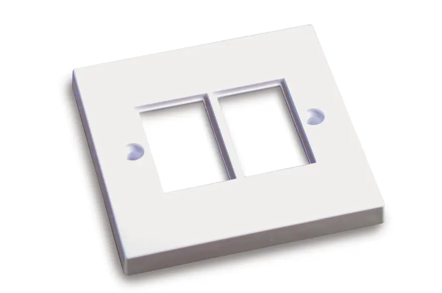 COMMSCOPE / 1711302-1 / Faceplate BS LJ6C Unloaded 2 Port White