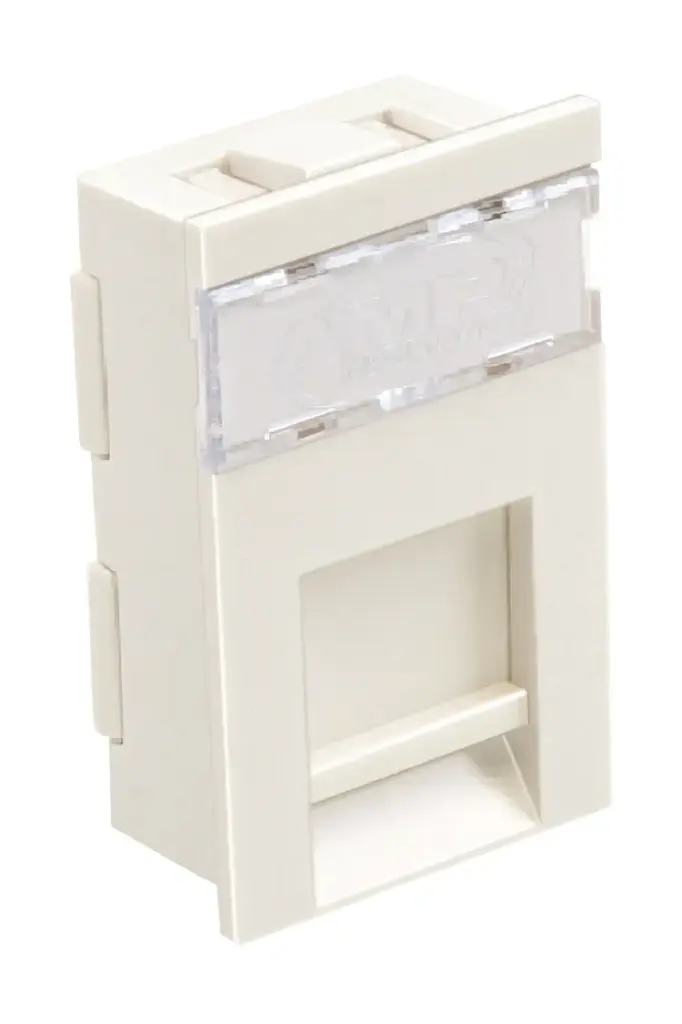 COMMSCOPE / 1711348-1 / LJ6C Unloaded Snap-In Module 1-Gang 1 Port White