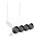 Tenda K4W-3TC Outdoor Surveillance Camera WiFi Set - 4 x 2K WiFi Camera Outdoor + 4CH Wireless NVR Full Colour Night Vision - IP66 - Person Detection And Motion Detection