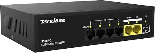 Tenda Tenda S106PC 6-Port Lite PoE Switch with 4-Port PoE