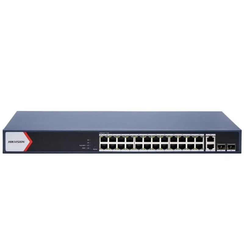 Hikvision 24 Port Gigabit Smart POE Switch Total PoE Power Budget 370W