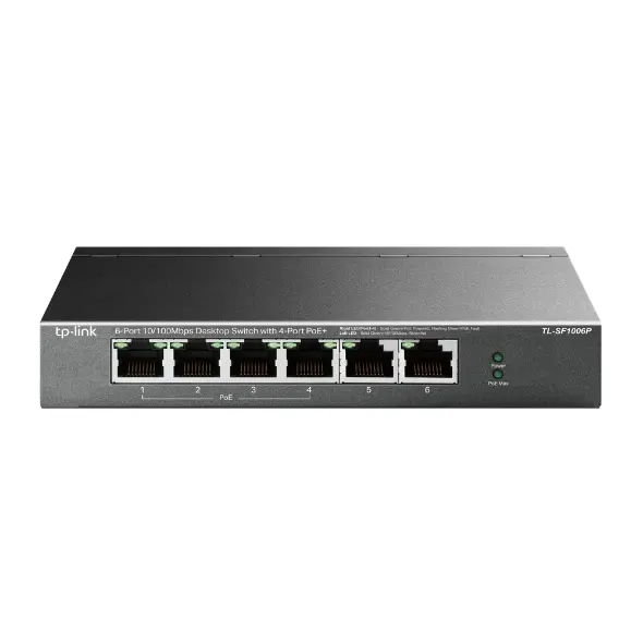 TP-Link 6-Port 10/100Mbps Desktop Switch with 4-Port PoE+