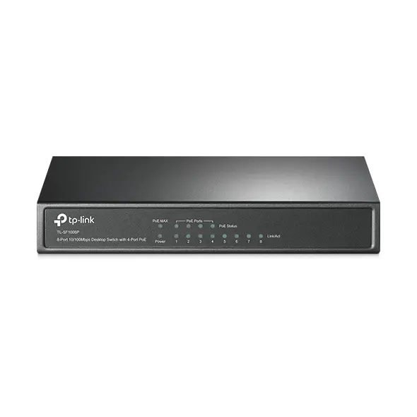 TP-Link TL-SF1008P 8-Port 10/100Mbps Desktop Switch with 4-Port PoE+