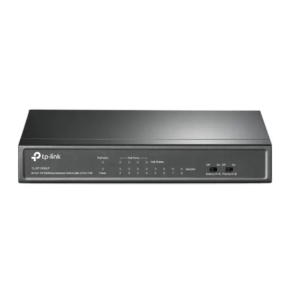 TP-Link TL-SF1008LP 8-Port 10/100Mbps Desktop Switch with 4-Port PoE+