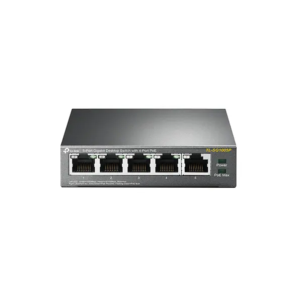 TP-Link TL-SG1005P 5-Port Gigabit Desktop Switch with 4-Port PoE+