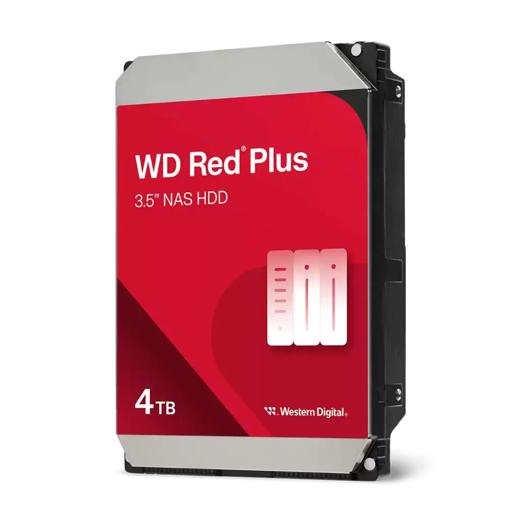Western Digital 4TB WD Red Plus NAS Internal Hard Drive HDD