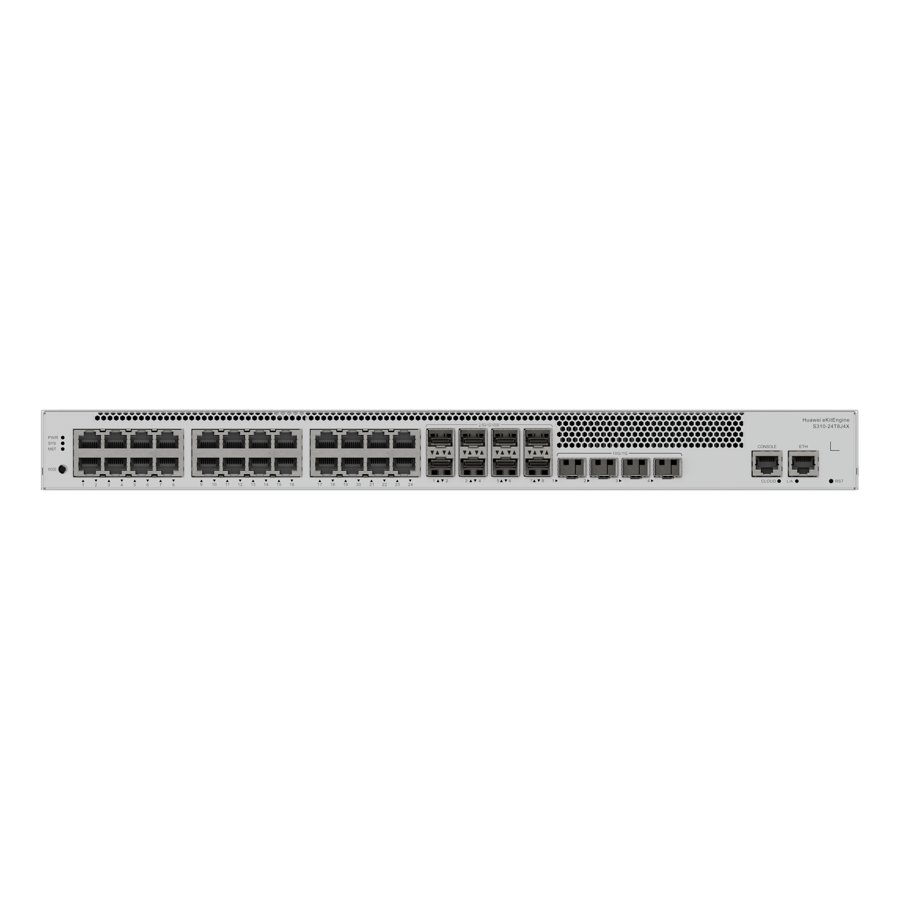 Huawei eKitEngine S310-24T8J4X Managed Switch, 24 x GE, 8 x 2.5GE SFP, 4 x 10GE SFP+, 2 x 10GE stack