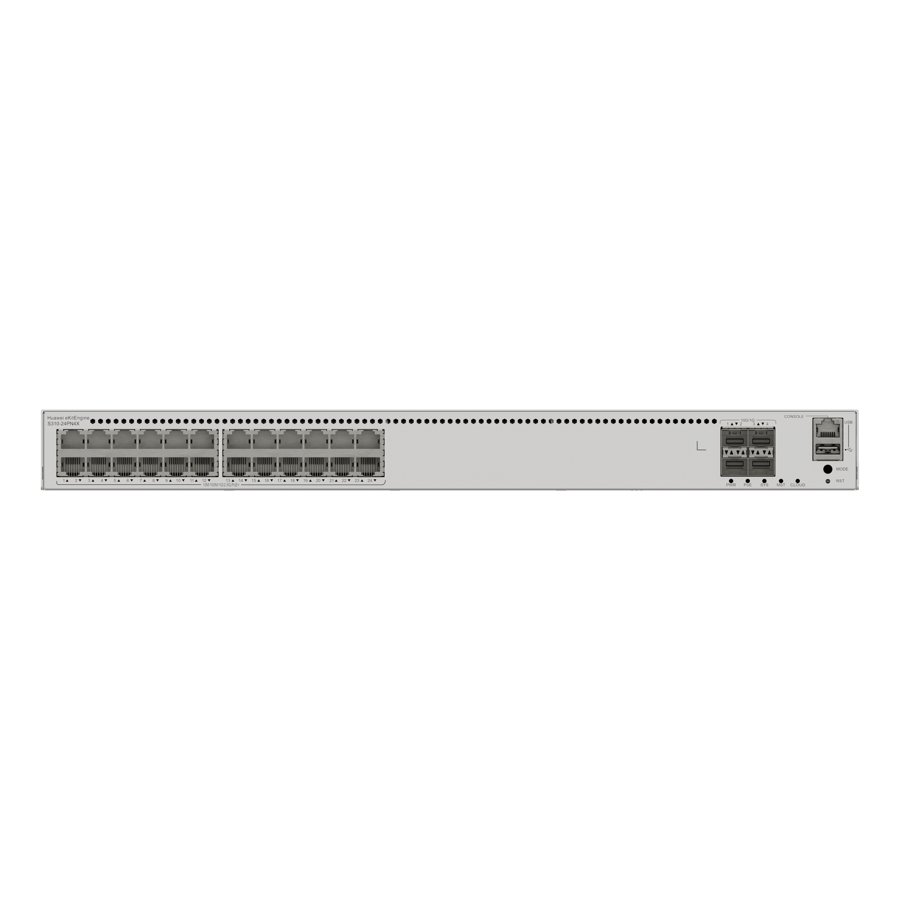 Huawei eKitEngine S310-24PN4X Managed Switch, 24 x 10/100/1000/2.5GBASE-T(400W PoE+), 4*10GE SFP+