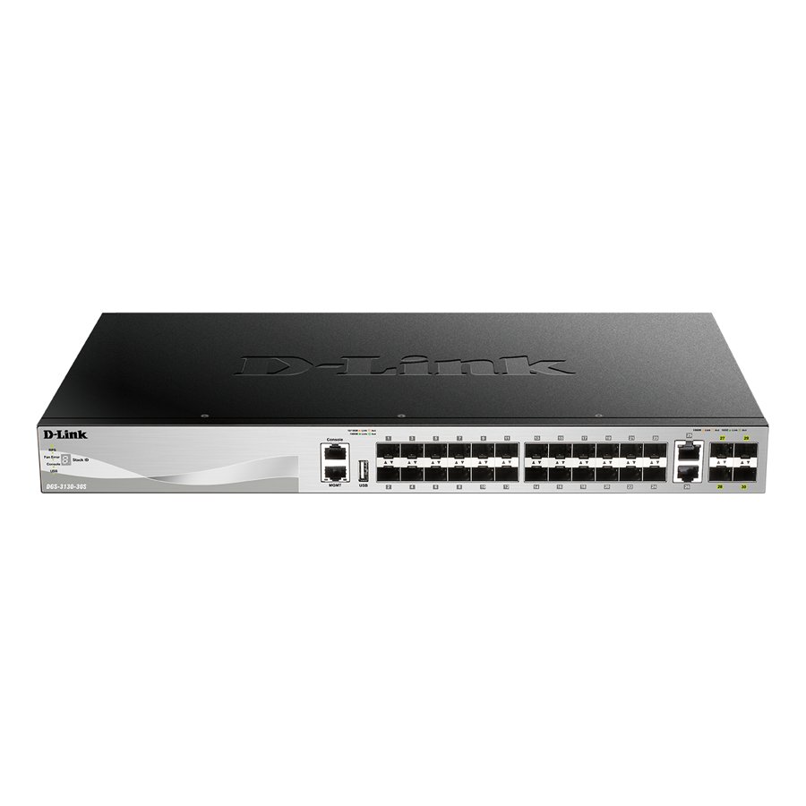 D-Link DGS-3130-30S 30-Port Lite Layer 3 Stackable Managed Switch