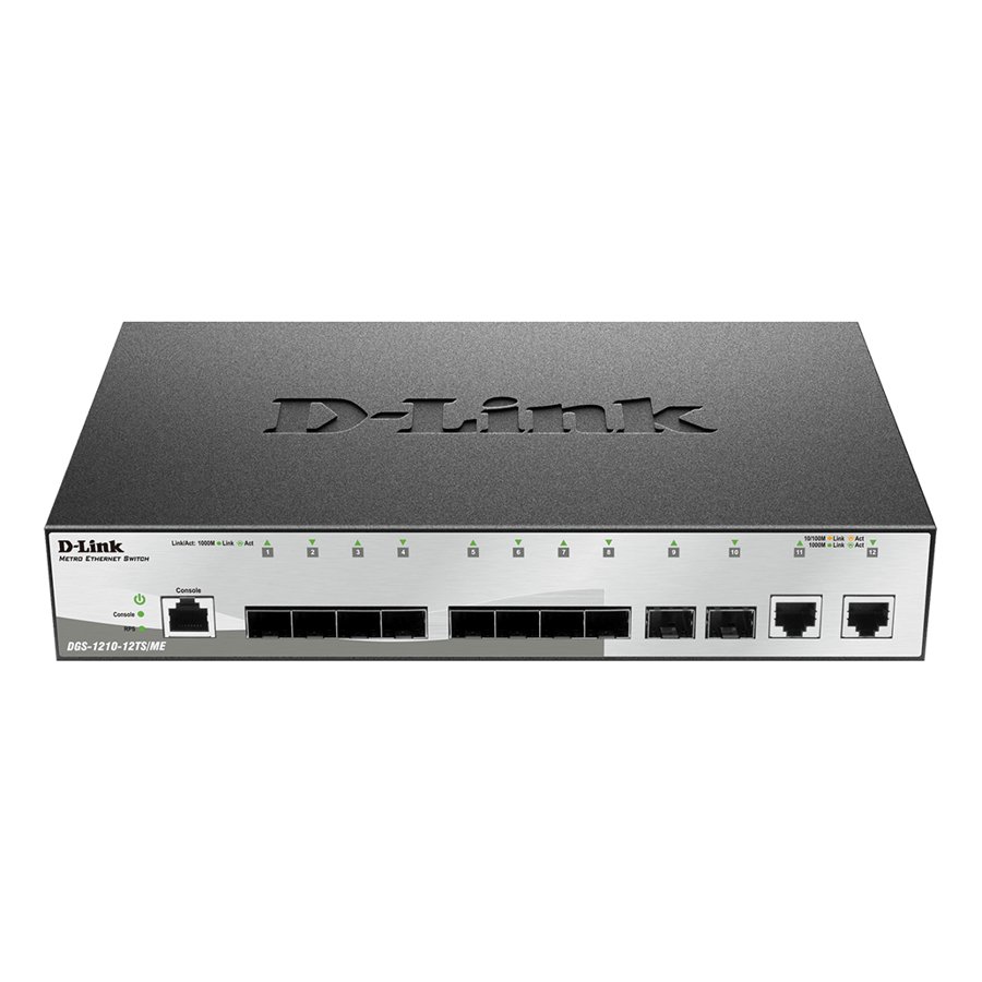 D-Link DGS-1210-12TS/ME 12-Port Gigabit Fiber Metro Ethernet Switch