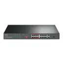 TP-Link 16-Port 10/100 Mbps + 2-Port Gigabit Rackmount Switch with 16-Port PoE+