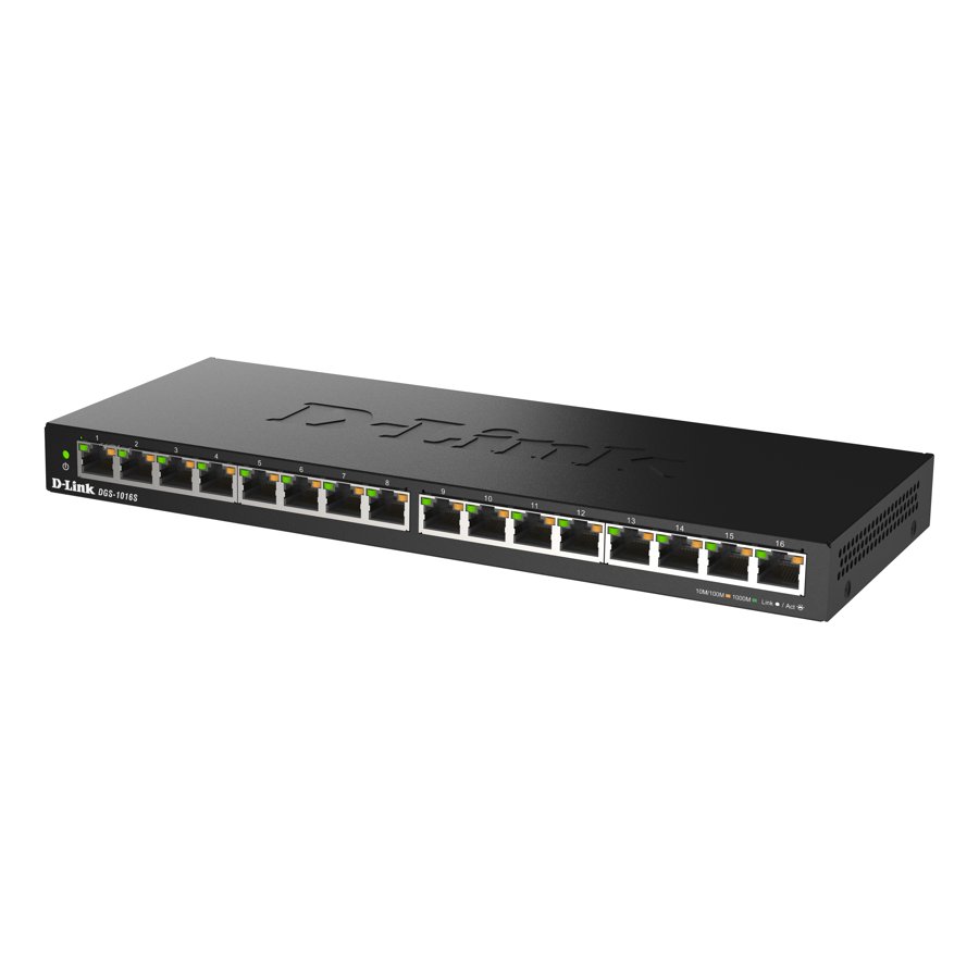 D-Link DGS-1016S 16-Port Desktop Gigabit Unmanaged Switch