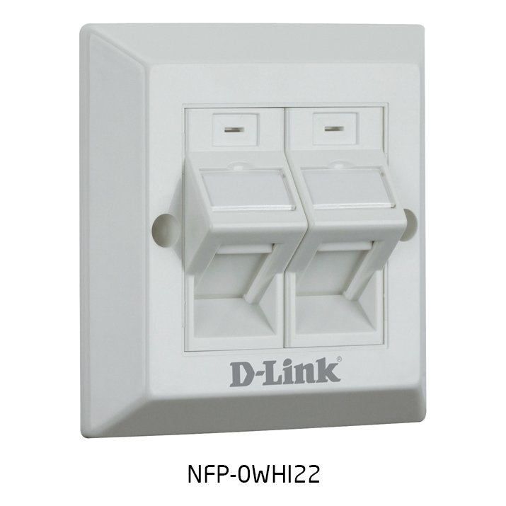 D-Link NFP-0WHI22 Angular Dual Face Plate