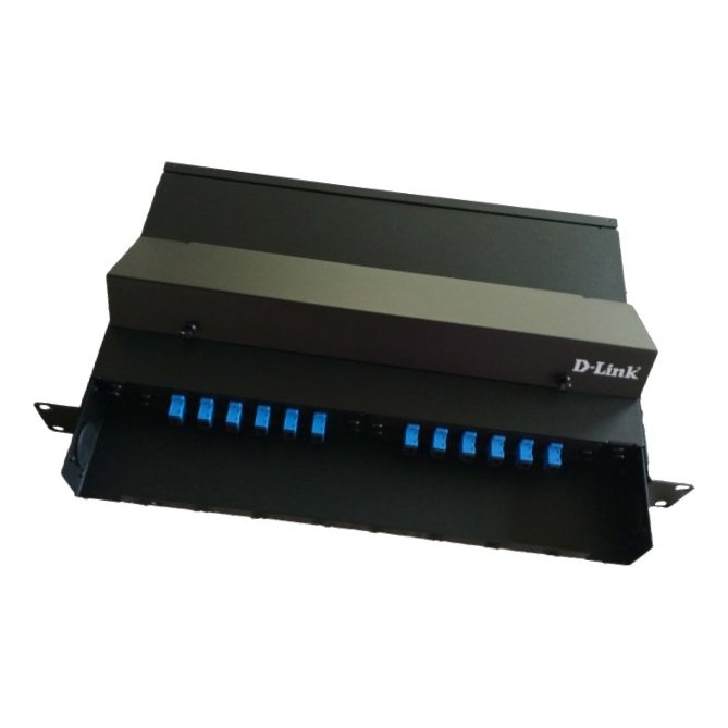 D-Link NLU-FSDLLCR-24 LIU Fiber Optic Patch Panel 24 Port SM Rack Mount Loaded LC Duplex