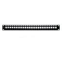 D-Link NPP-AL2BLK241 24 Port Unloaded Patch Panel for Shielded Cat5e Cat6 Keystone Jacks
