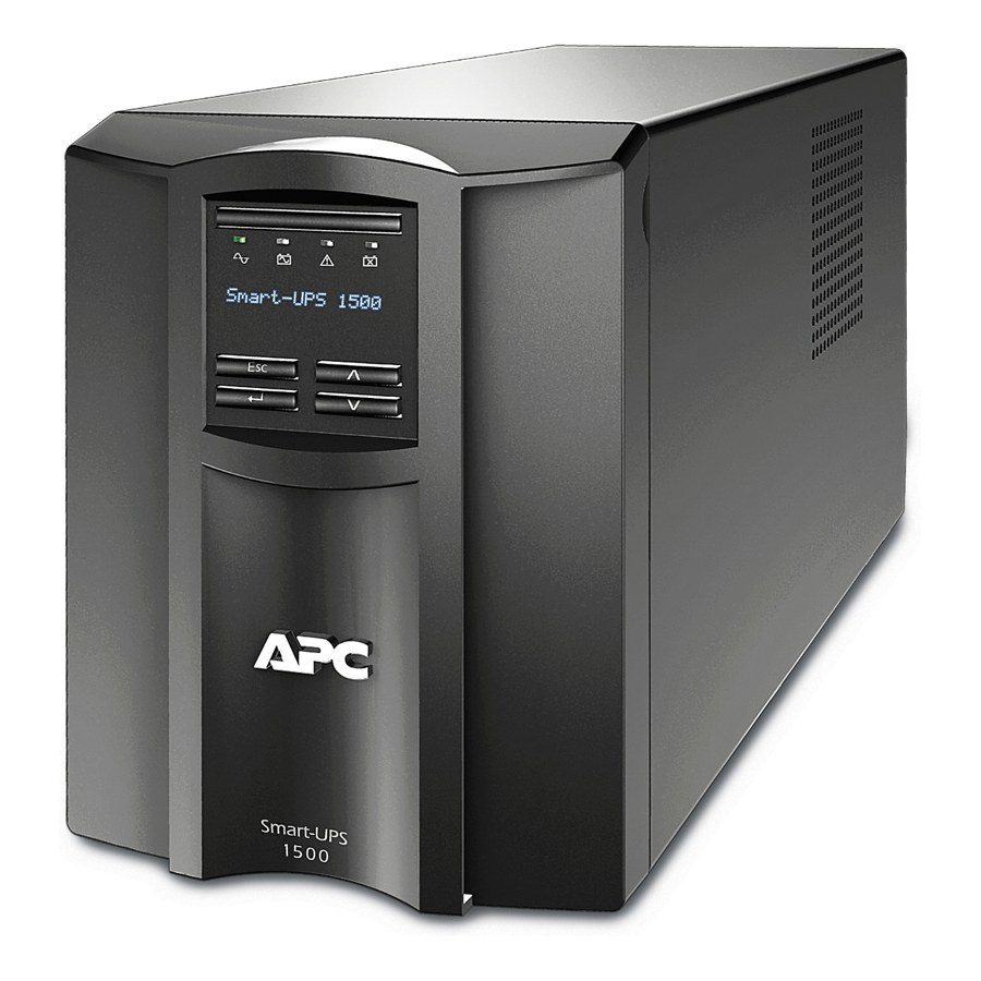APC Smart-UPS, Line Interactive, 1500VA, Tower, 230V, 8x IEC C13 outlets, SmartConnect Port+SmartSlot, AVR, LCD