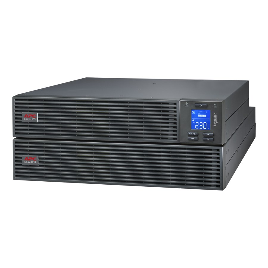 APC Easy UPS On-Line, 3kVA/2700W, Rackmount 4U, 230V, 6x IEC C13+1x IEC C19 outlets, Intelligent Card Slot, LCD, Extended Runtime, W/ Rail Kit