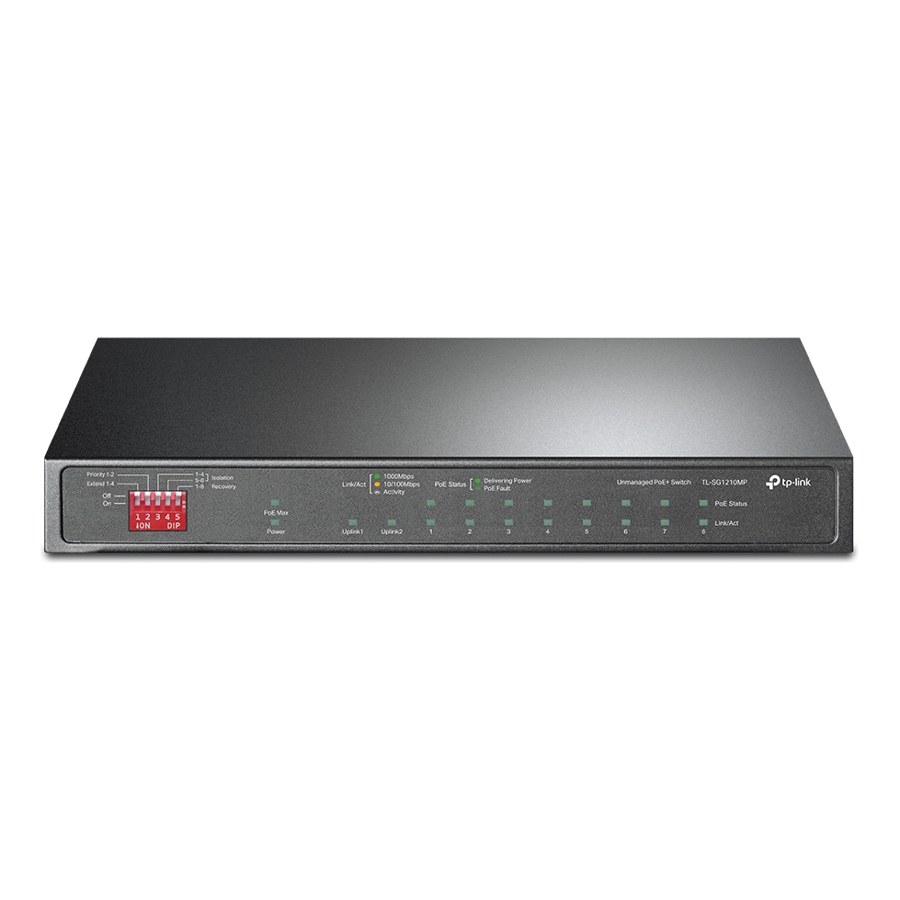 TP-Link TL-SG1210MP 10-Port Gigabit Desktop Switch with 8-Port PoE+