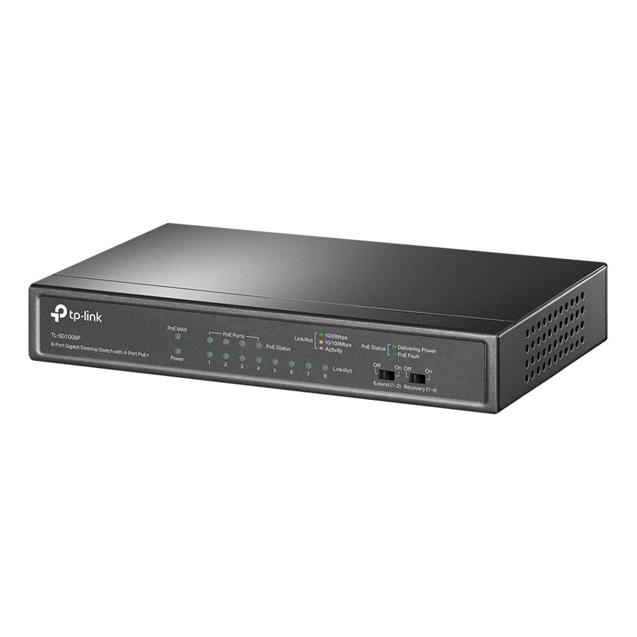 TP-Link TL-SG1008P 8-Port Gigabit Desktop Switch with 4-Port PoE+