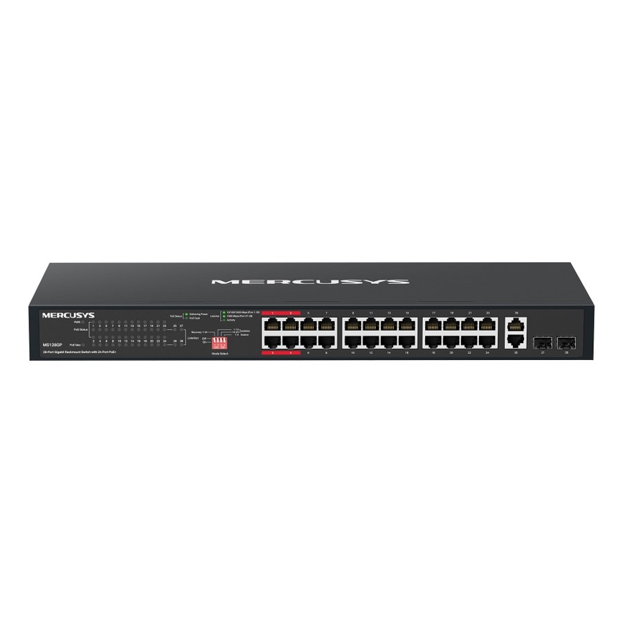 Mercusys MS128GP 28-Port Gigabit Rackmount Switch with 24-Port PoE+