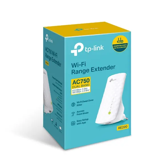 TP-Link RE200 AC750 Mesh Wi-Fi Range Extender