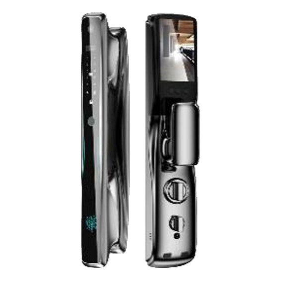 LEZN K9 Cat Eye Smart Door Lock with Cat Eye Camera, Two-Way Audio, Color Night Vision