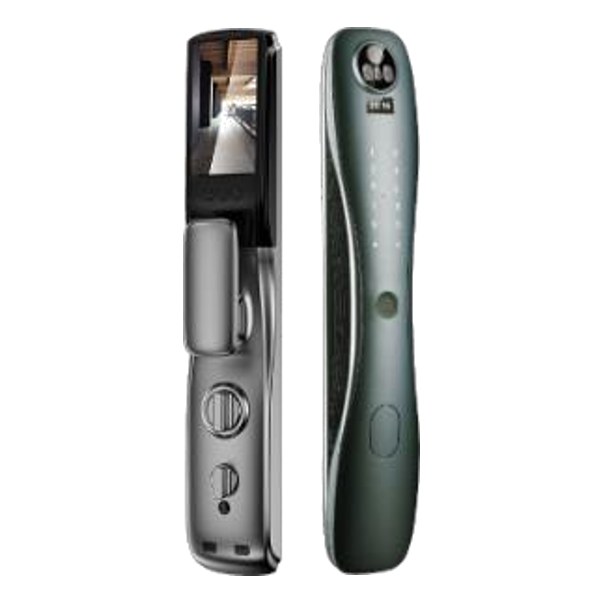 LEZN i7 Cat Eye Gray Smart Door Lock with Cat Eye Camera, Two-Way Audio, Gray