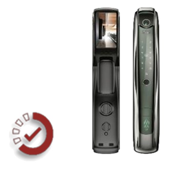 LEZN i10 Cat Eye Smart Door Lock with Cat Eye Camera, Two-Way Audio, Color Night Vision