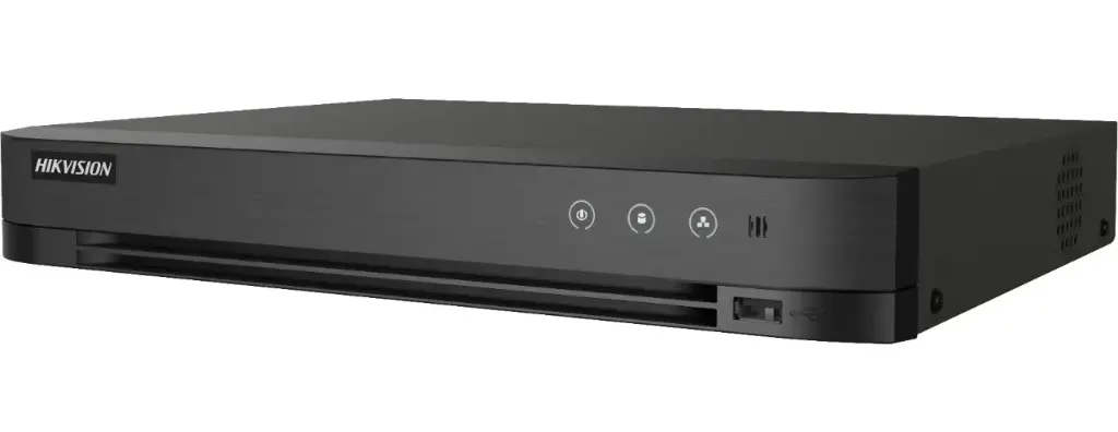 Hikvision 4-ch 1080P 1U H.265 AcuSense DVR Audio Via Coaxial Cable