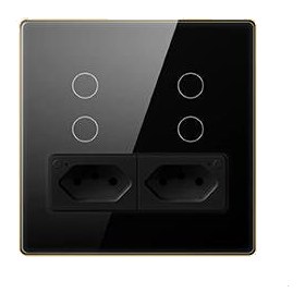 Avatto All-in-One 4 Gang Switch + 2 Sockets Zigbee - Black